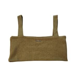 Offline Tank Top Womens Medium Olive Green Knit Cropped Sweater Strap Bralette